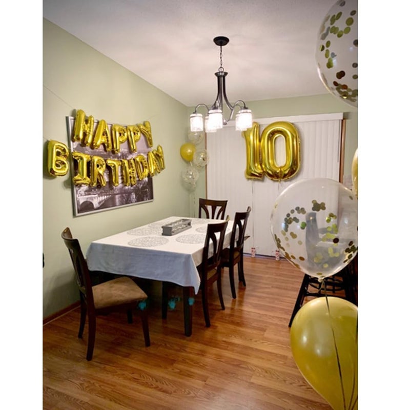 ZSNWGZ Sweet 10th Birthday Decorations Party Supplies,Gold Number 10 Balloons,10th Foil Mylar Balloons Latex Balloon Decoration,Great 10th Birthday for Girls,Women,Men,Photo Props - Image 5